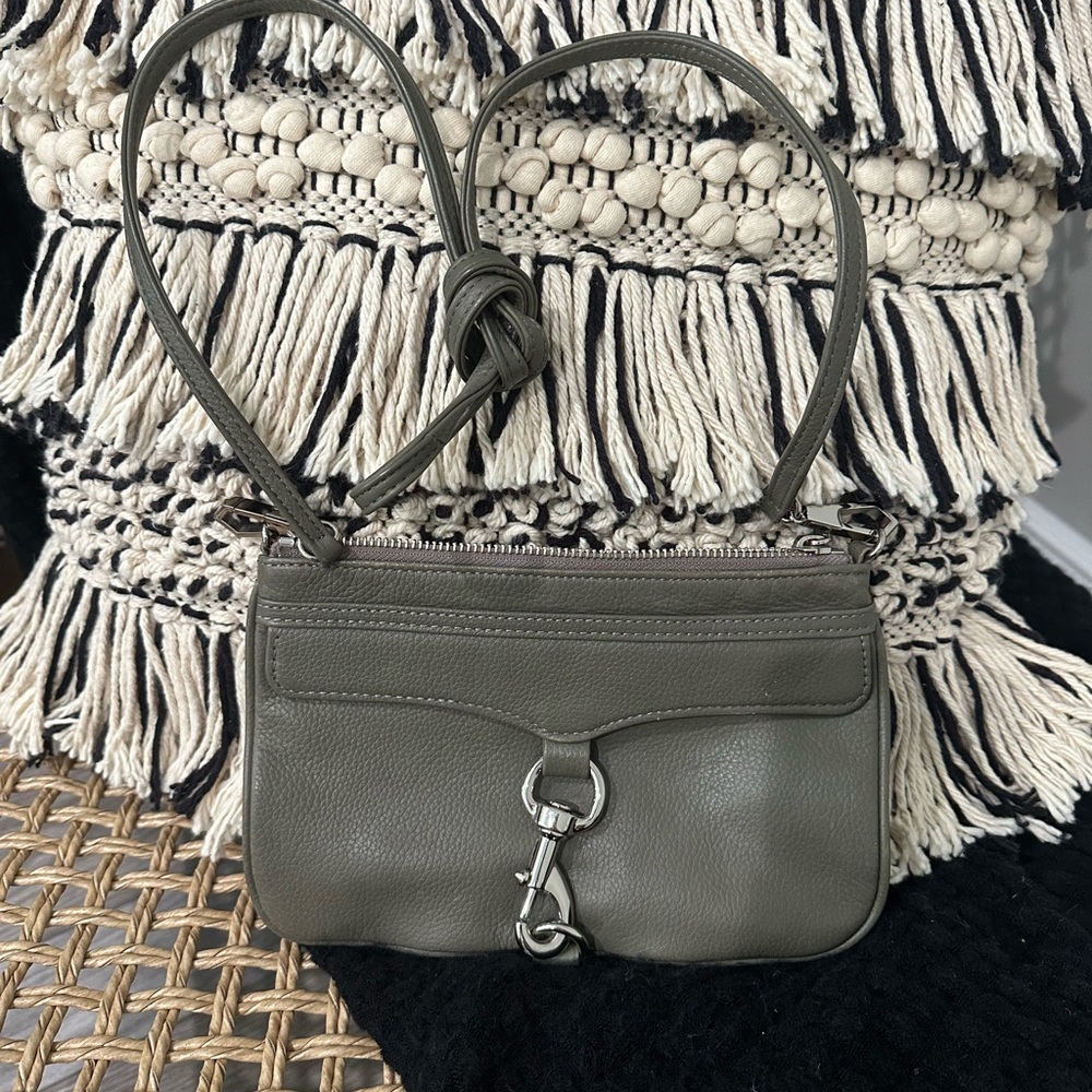 Rebecca Minkoff Gray Crossbody Bag with Silver Hardware